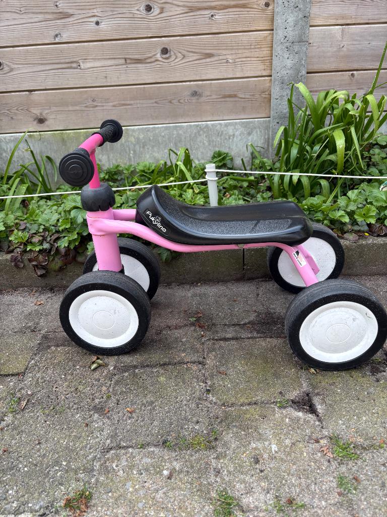 Puckylino loopfiets roze, Ophalen, Zo goed als nieuw, Loopfiets