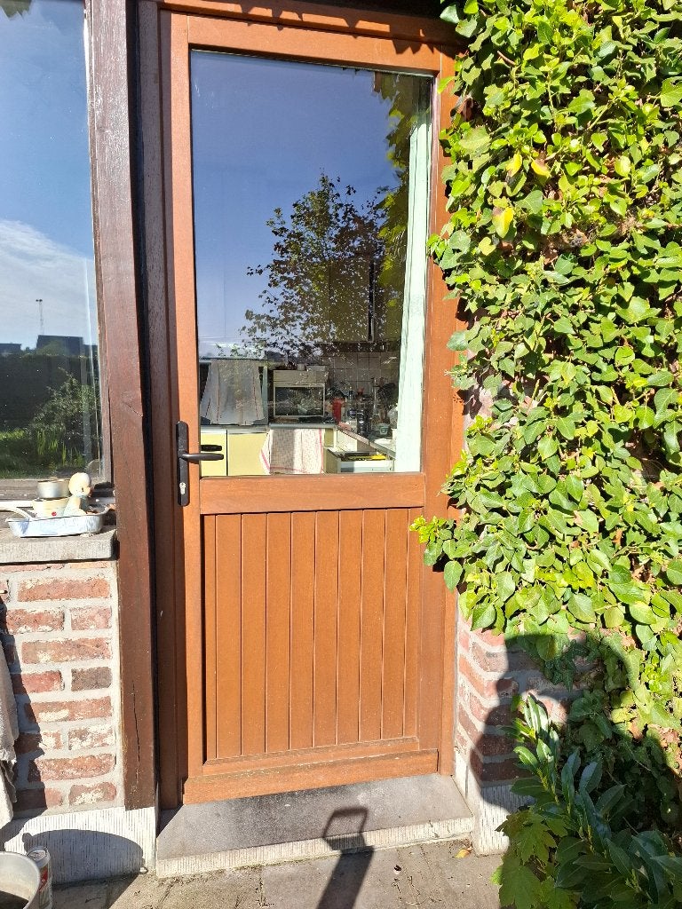 Porte extérieure en bois, 75 à 150 cm, Enlèvement, Utilisé, Vitre comprise