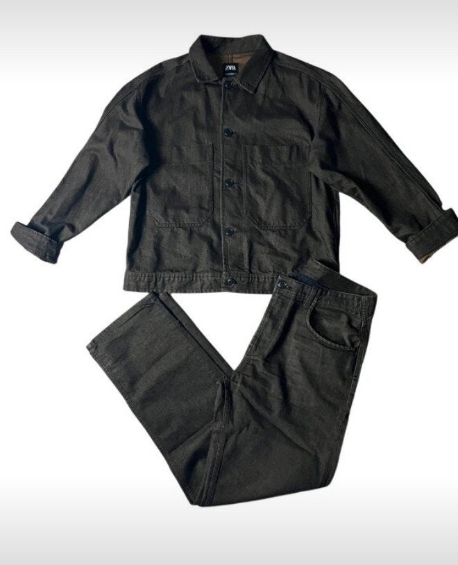 Samenhorende jas en broek van Zara - Maar L, Kleding | Heren, Overige kleuren, Zara, Verzenden, Zo goed als nieuw