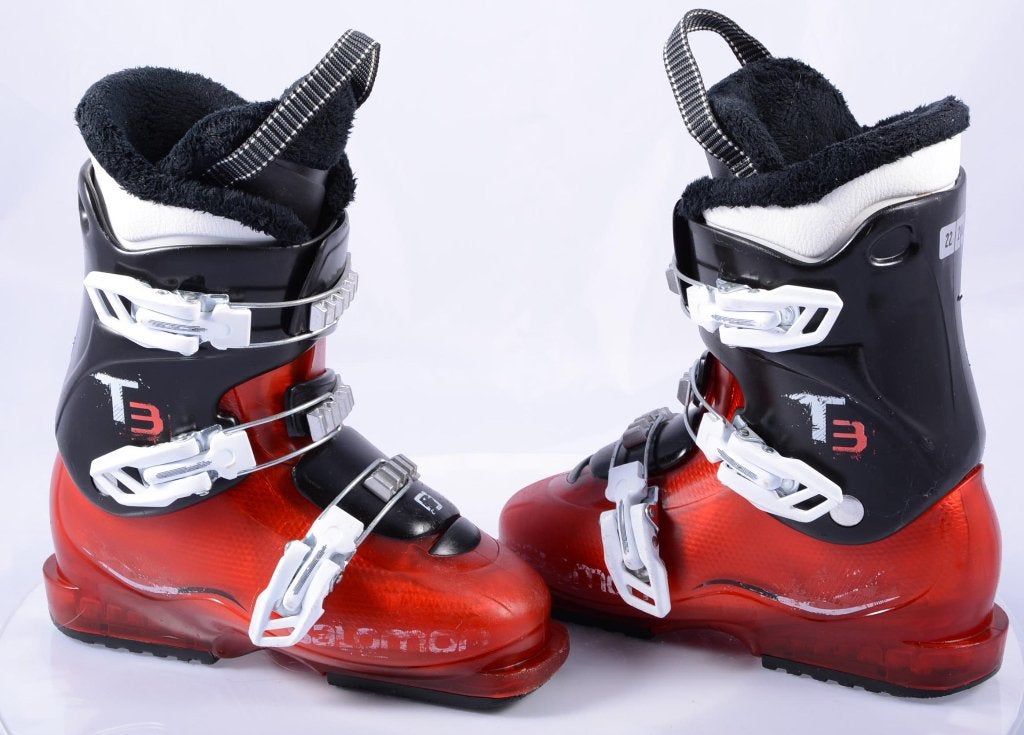 Chaussures de ski 39 ; 40 EU pour enfants SALOMON T3, rouge, Carving, Salomon, Utilisé, Chaussures