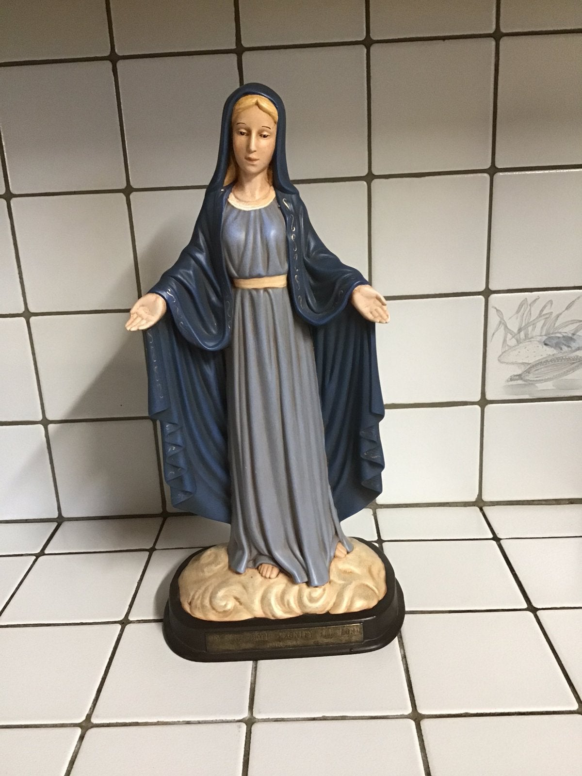 Statue vintage de Marie en plâtre, Antiquités & Art, Enlèvement ou Envoi