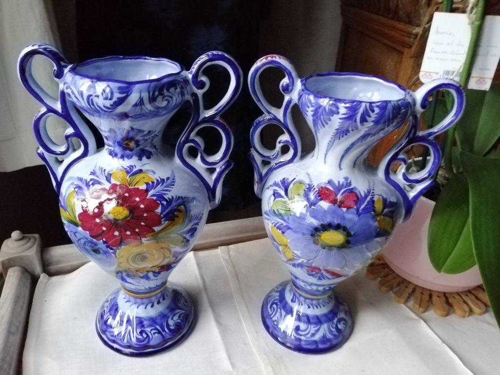 2 vazen (handgeschilderd), Ophalen of Verzenden