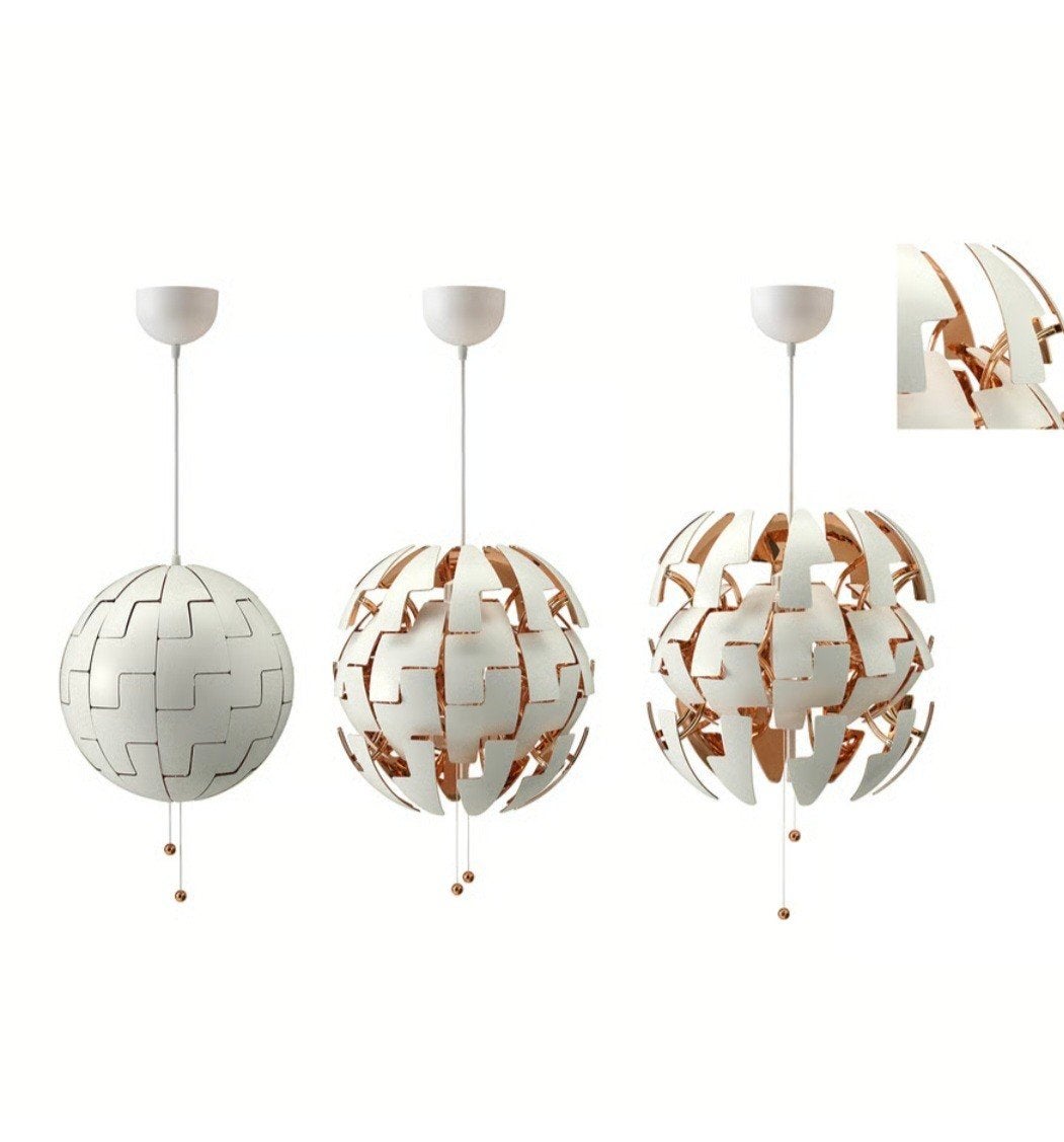 Lampe en cuivre blanc Ikea, Enlèvement