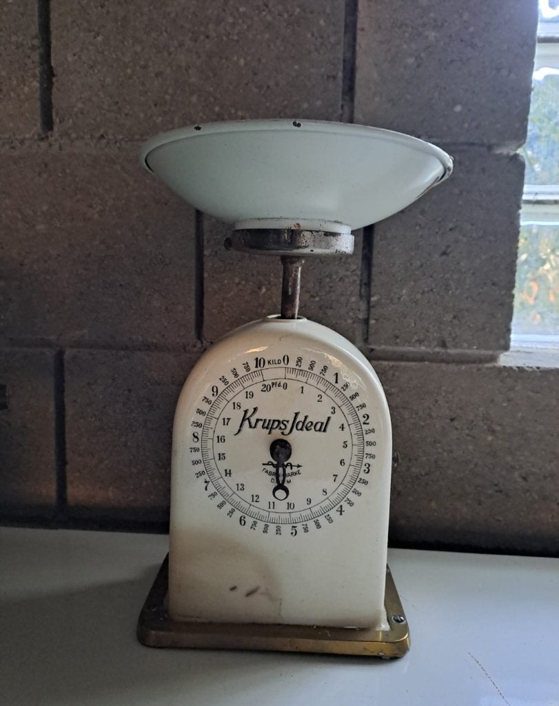 Oude antieke brocante Krups ideal weegschaal, Ophalen of Verzenden
