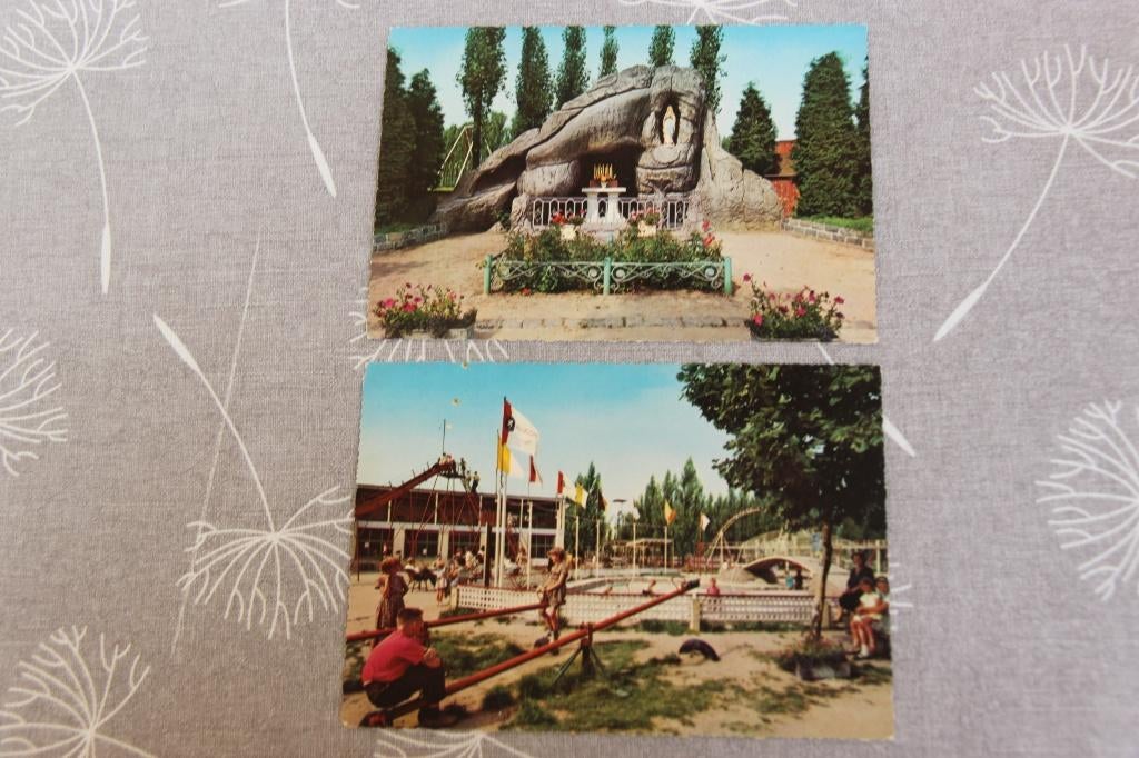 2 postkaarten speeltuin Lier Lisp, Ophalen of Verzenden, 1960 tot 1980, Ongelopen, Antwerpen