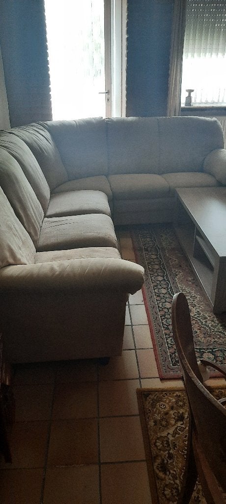 Hoek Salon licht beige, Huis en Inrichting, Zetels | Zetels, Ophalen, Gebruikt, Overige maten, Hoekbank