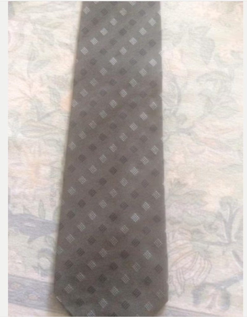 Stropdas zijde vintage, Ophalen of Verzenden, Zo goed als nieuw, Grijs, Met patroon