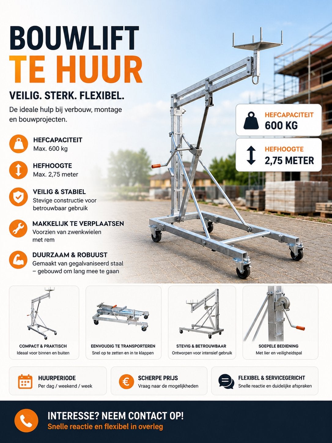 Te huur montagelift te Susteren, Enlèvement