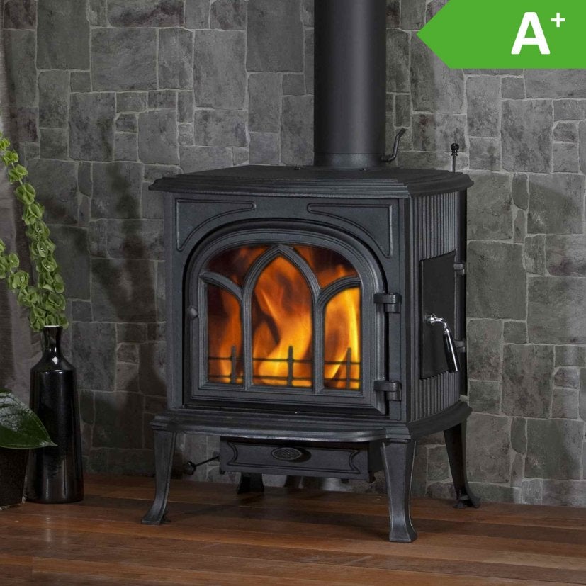 Gietijzeren Houtkachel Mercury 50cm+ Hout!, Zwart, Nieuw, Ophalen of Verzenden, Landelijk