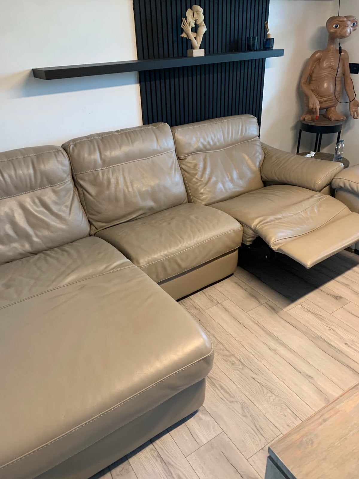 Natuzzi leder zetels , salon , met elektrische relax, Enlèvement, Utilisé, Cuir