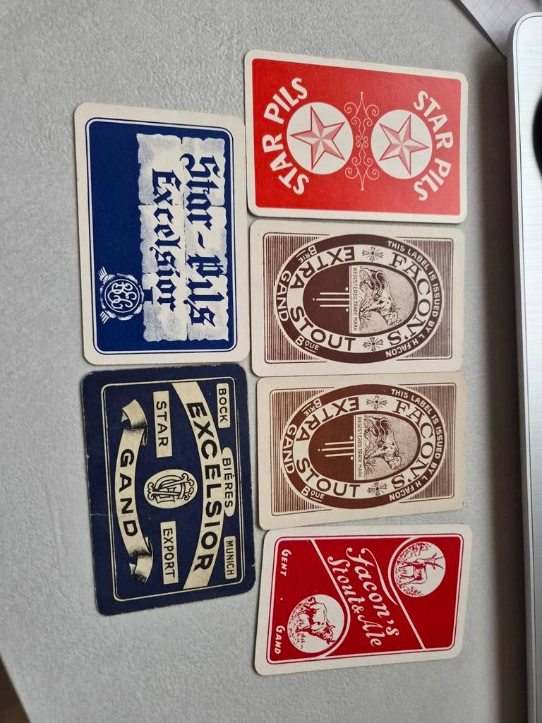 6 speelkaarten FACON,S GENT, Verzamelen, Speelkaarten, Jokers en Kwartetten, Ophalen of Verzenden, Speelkaart(en)
