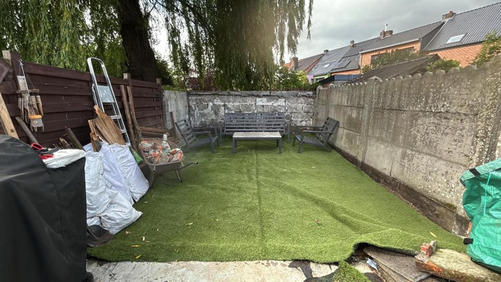 Kunstgras +-25m2, Tuin en Terras, Gras en Kunstgras, Ophalen, Gebruikt, 20 m² of meer, Kunstgras