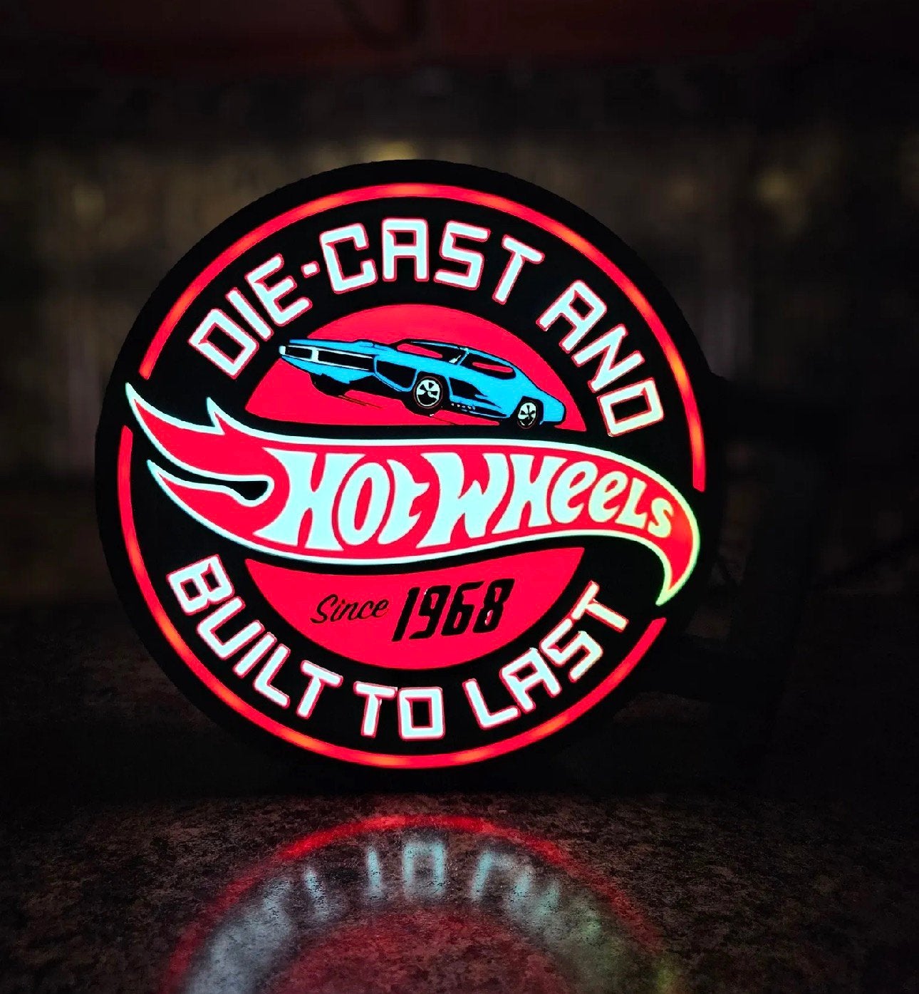 Hotwheels Dubbelzijdige Lichtbak 26cm rond, Verzamelen, Verzenden, Nieuw, Lichtbak of (neon) lamp