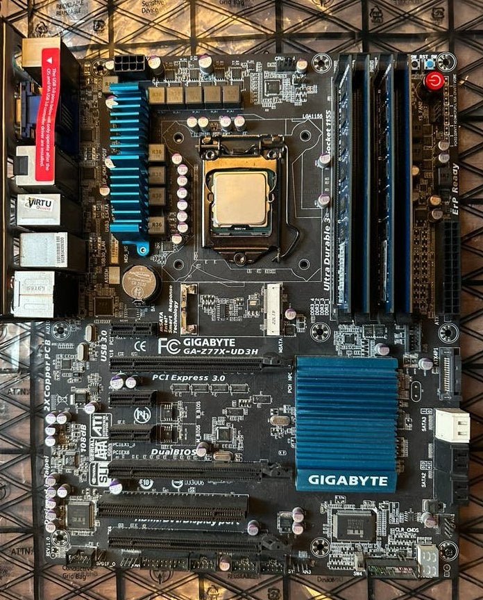 Gigabyte moederbord met i7 3770 en 16gb ram, Informatique & Logiciels, Enlèvement ou Envoi, Comme neuf, Intel, DDR3