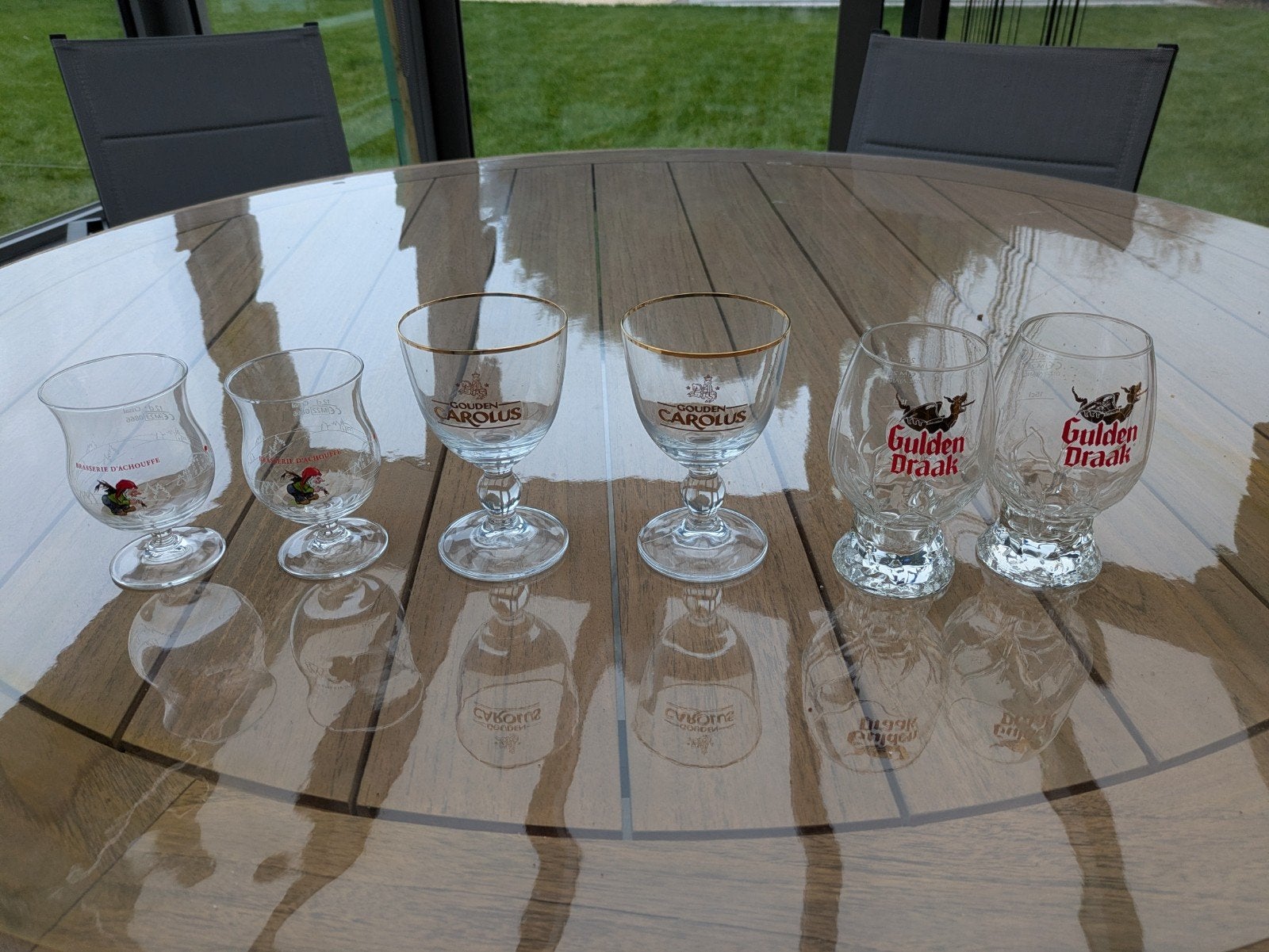 Bier degustatie glazen, Ophalen