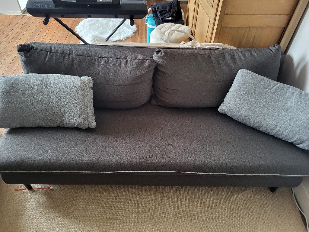 Slaapzetel /-sofa / zetelbed, Ophalen, Zo goed als nieuw, Grijs