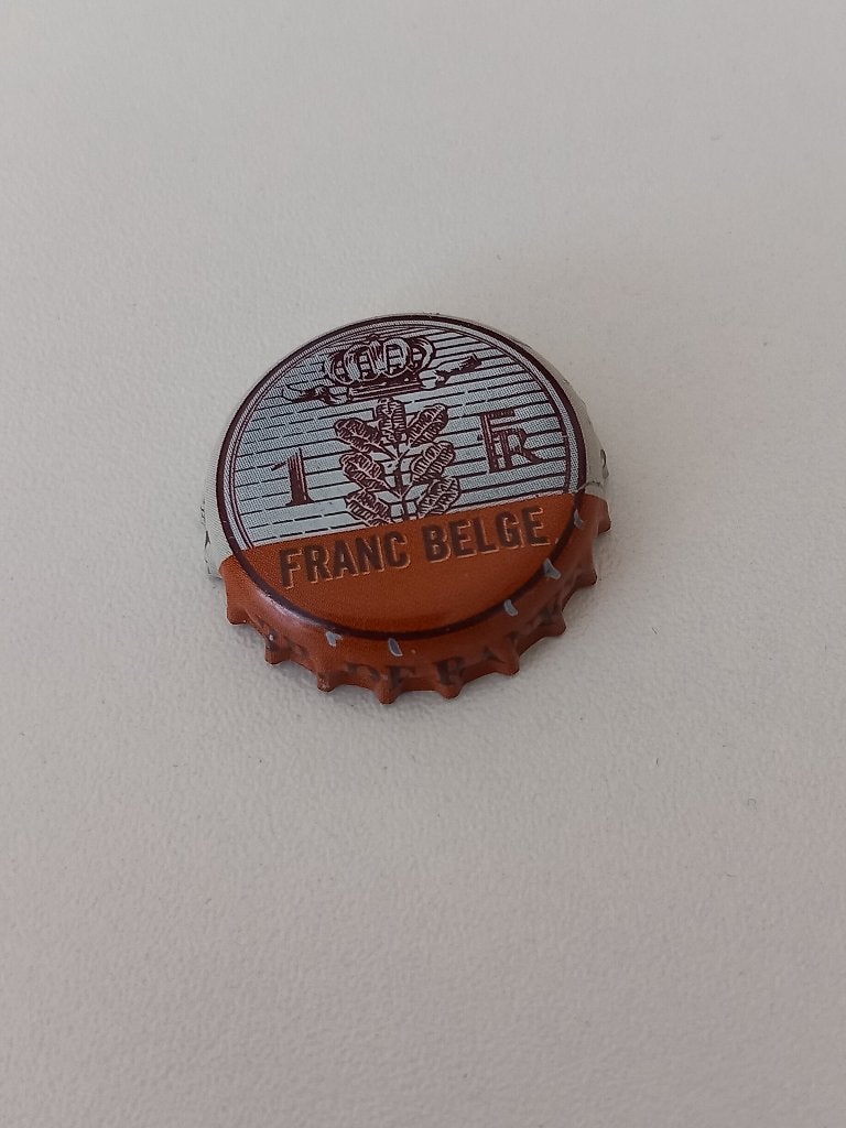 Kroonkurk : 1 FRANC  AMBER BIER, Collections, Envoi, Utilisé