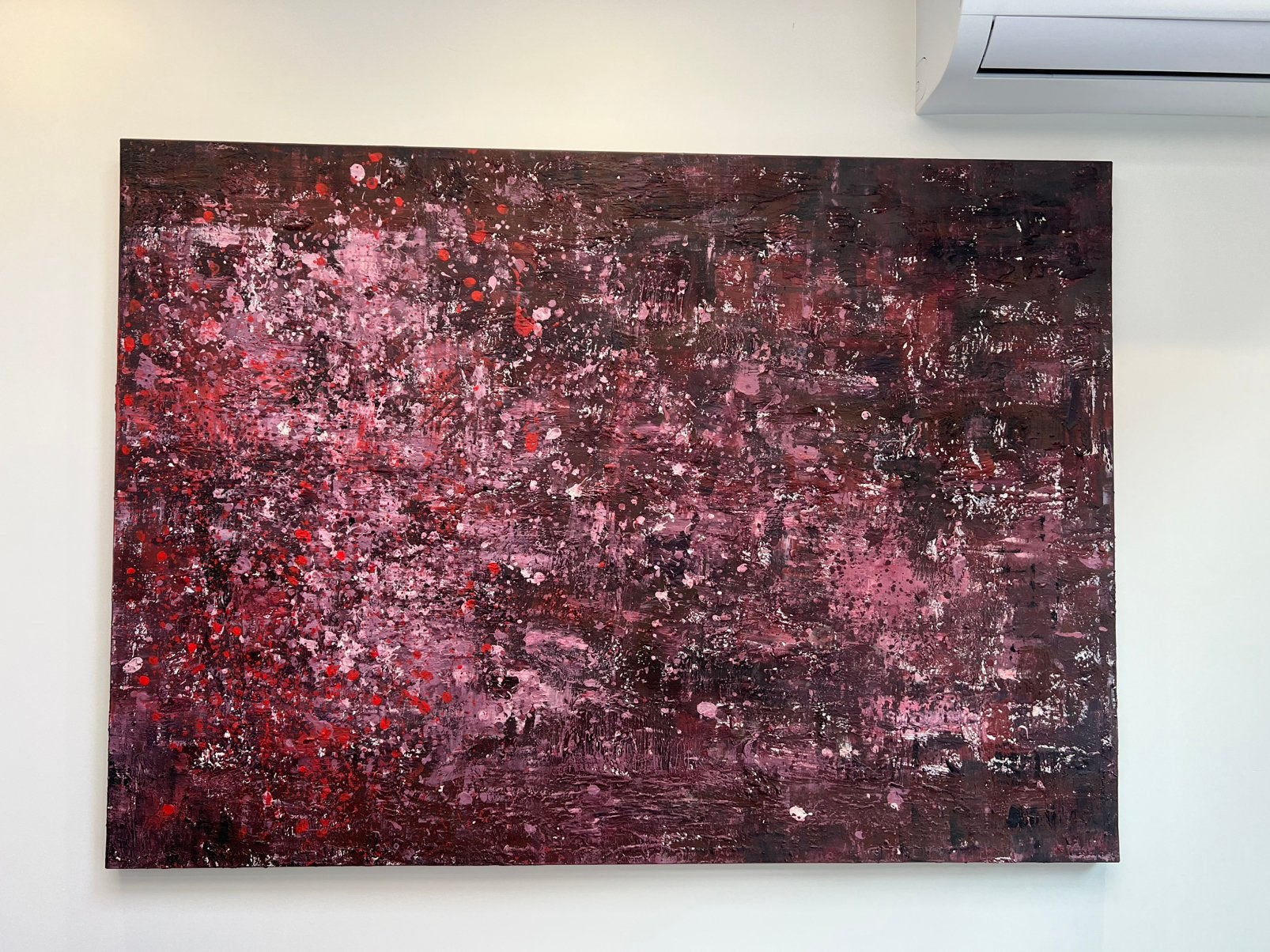 Uniek kleurrijk schilderij met reliëf, Ophalen of Verzenden