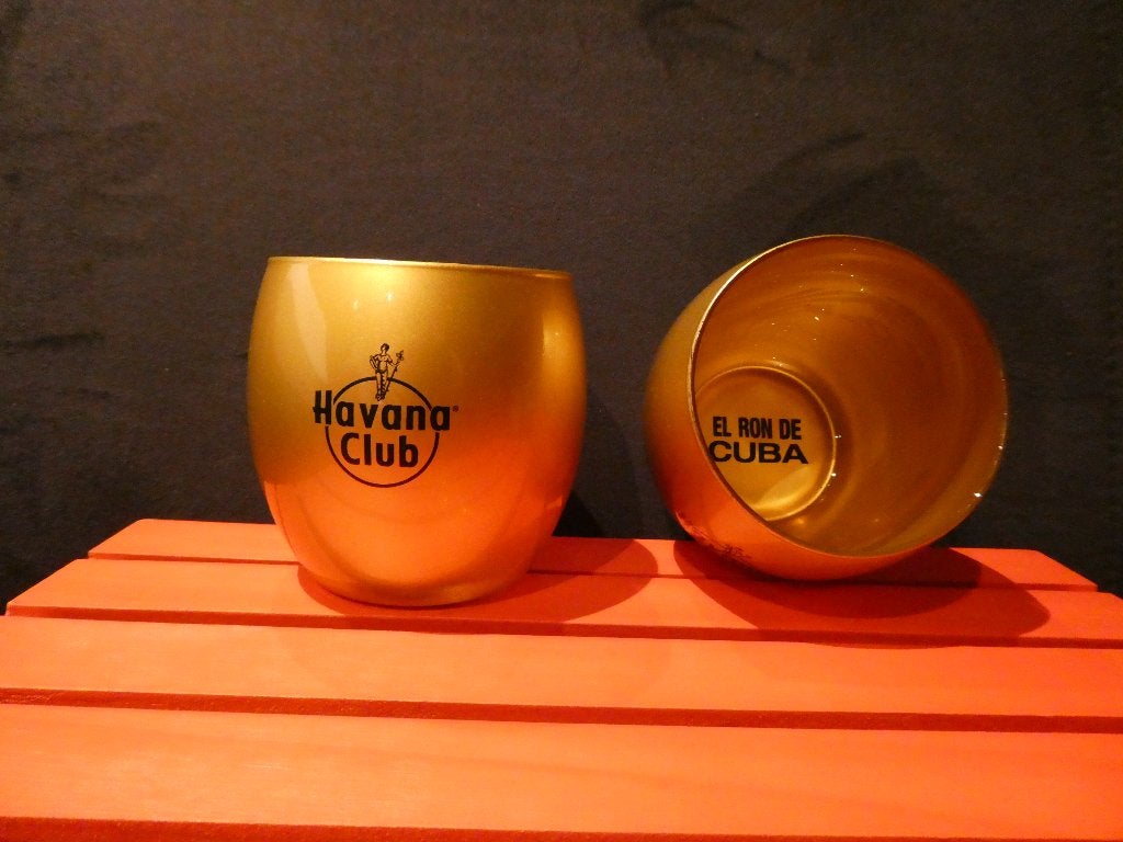 havana club glazen - goud, Ophalen of Verzenden, Nieuw, Overige typen