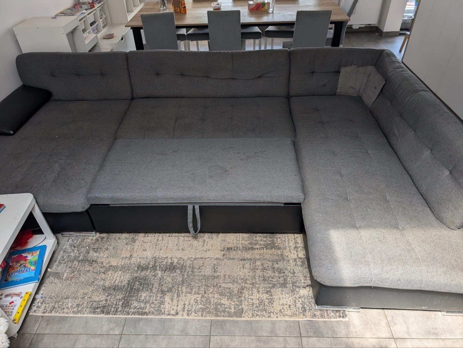 Sofa u-vorm gratis 325x210, Ophalen, Gebruikt, Stof