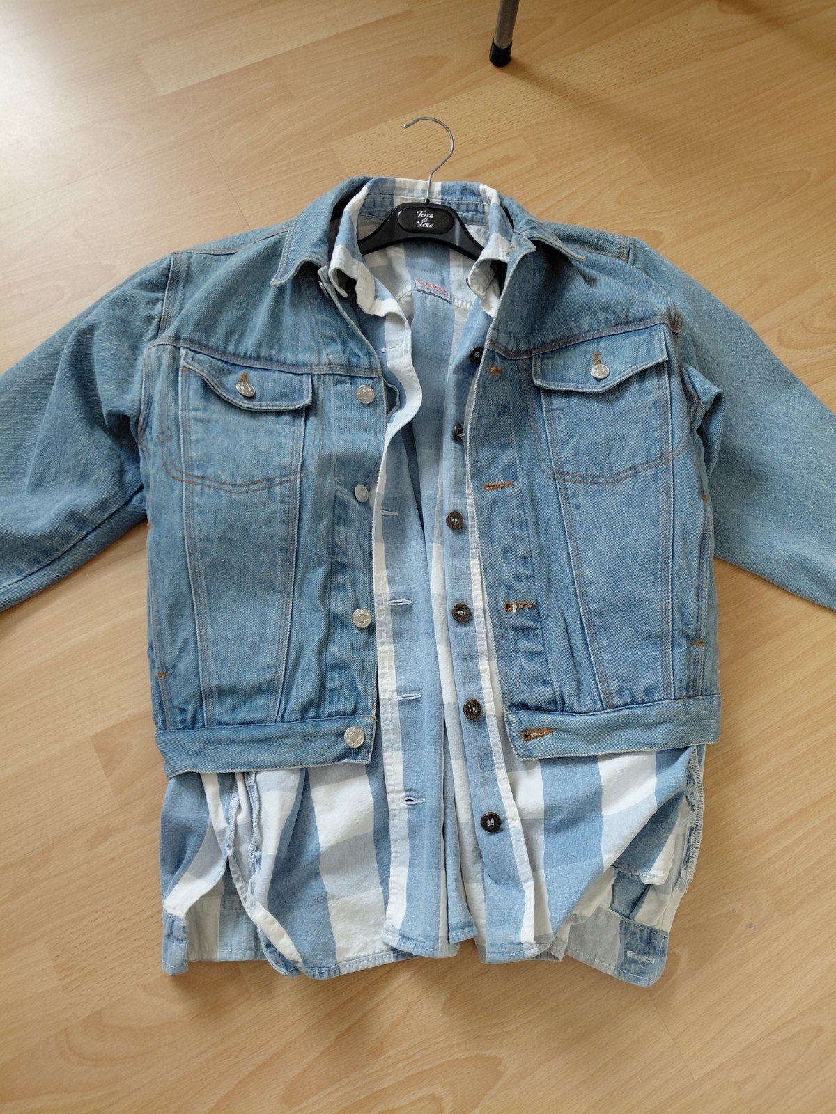 jeans jas en hemd, Ophalen, Zo goed als nieuw, Blauw