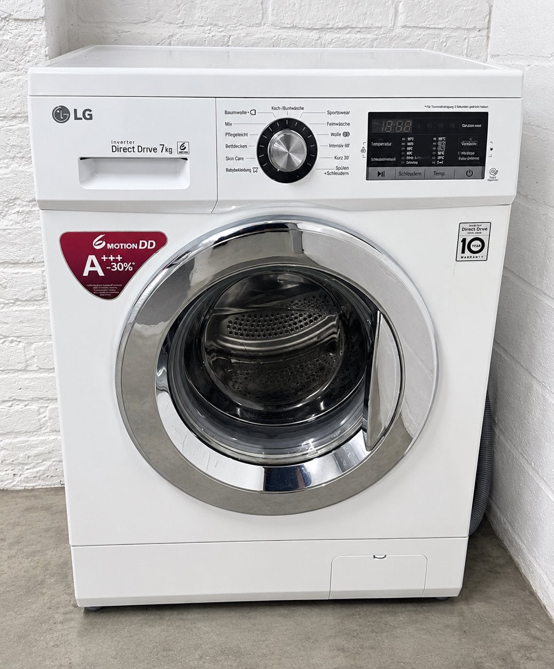 LG 7 kg wasmachine - zeer goede staat, Ophalen, Zo goed als nieuw, Voorlader, Kort programma