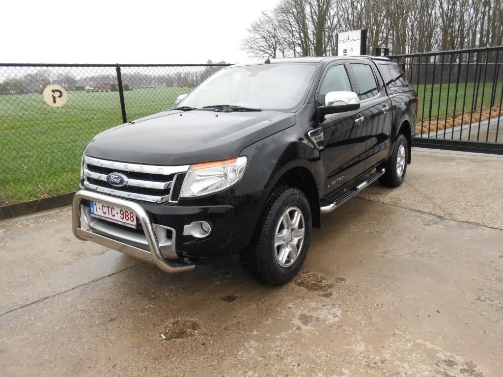 Ford Ranger Limited 3.2 avec toit rigide en très bon état, Cuir, Euro 5, Noir, 3198 cm³