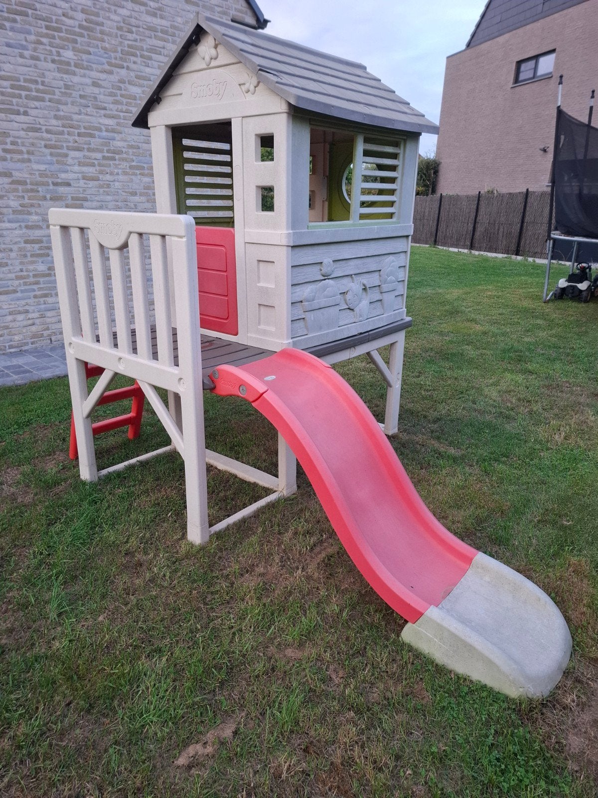 smoby speelhuisje met glijbaan, Ophalen