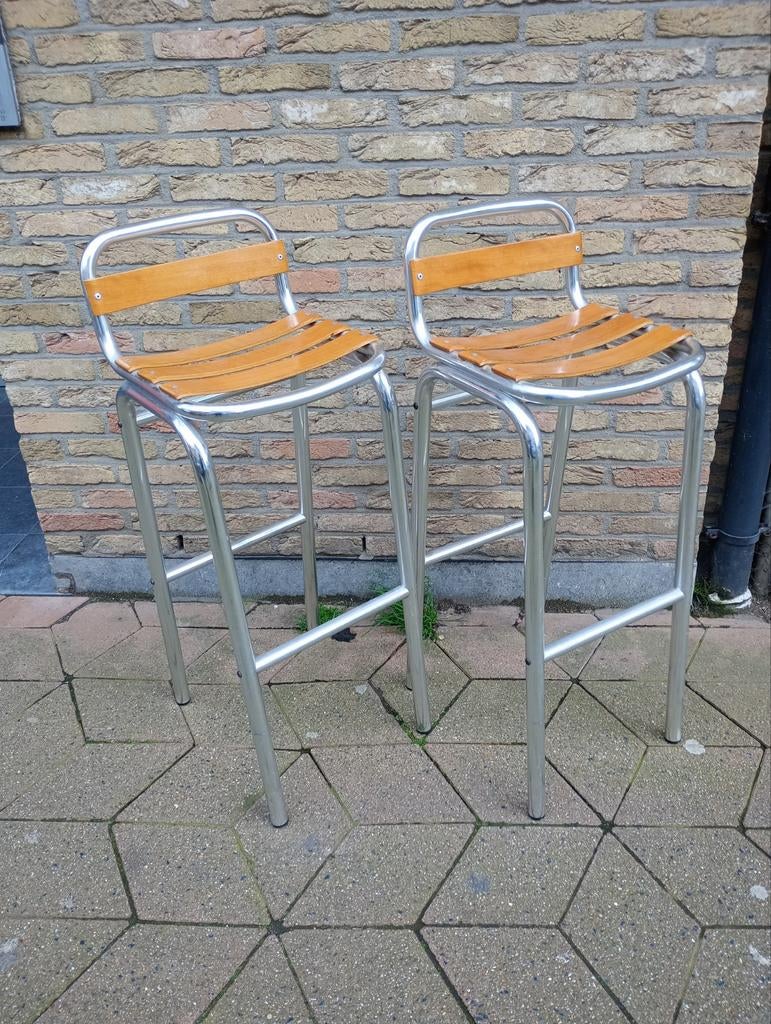 Indecasa outdoor chairs kruk aluminium frame hout, Ophalen, Hout