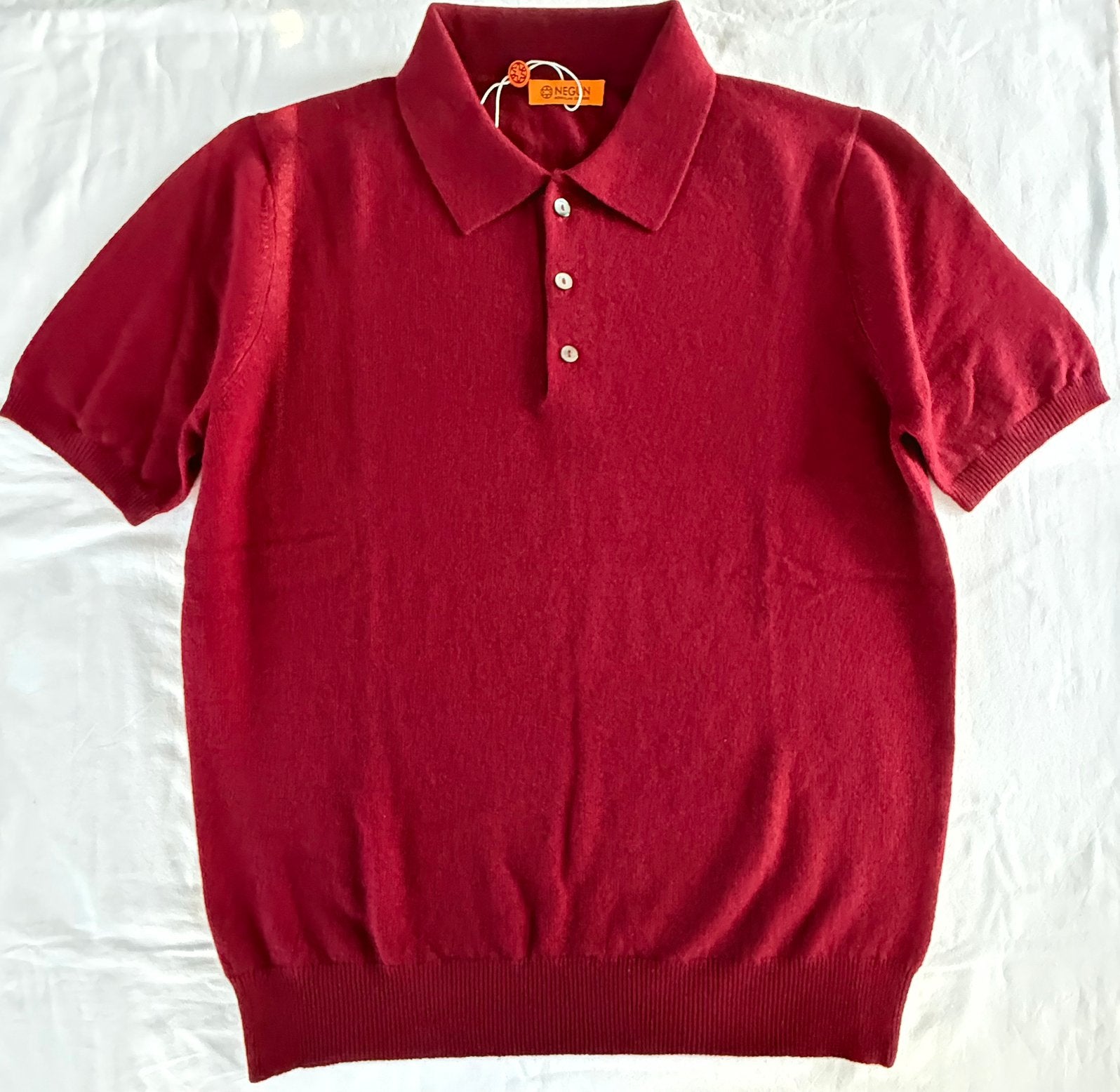 Men’s 100% Mongolian cashmere polo shirt., Kleding | Heren, Polo's, Ophalen of Verzenden, Nieuw, Maat 52/54 (L), Rood