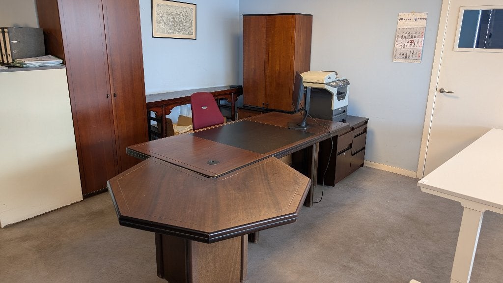 Bureau exécutif classique avec table de réunion + 2 armoires, Maison & Meubles, Classique, 100 cm, Avec tiroirs, Enlèvement