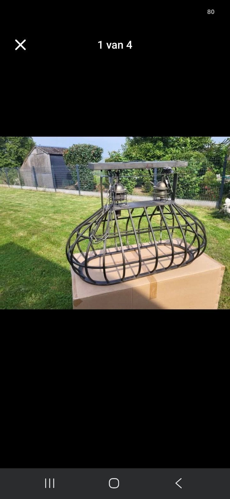Robuuste hanglamp, Ophalen