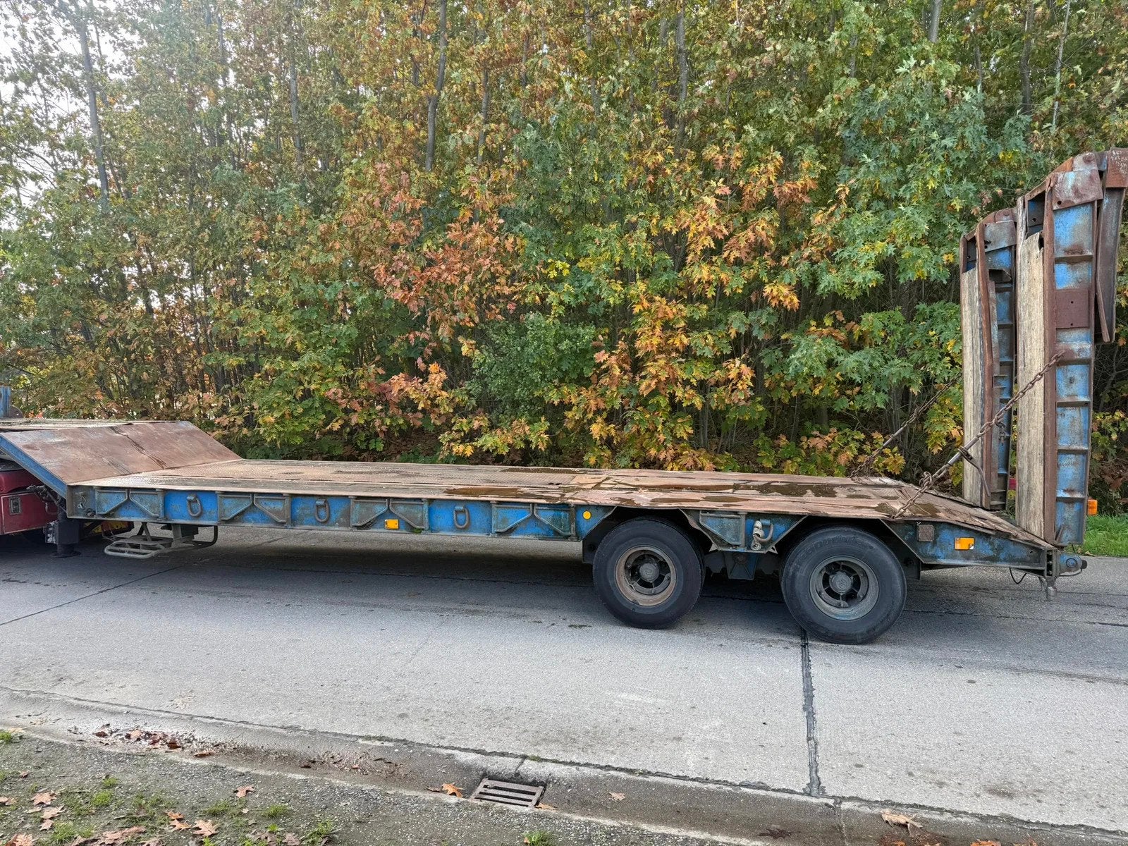 Kaiser low loader / STEEL suspension LAMES (bj 1976), Overige brandstoffen, Bedrijf, Aanhangers en Opleggers, Te koop