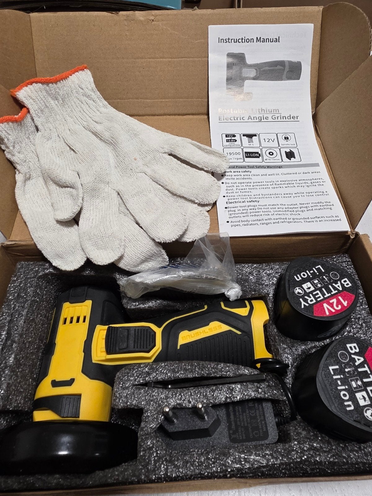 nieuwe en handige compacte accu mini haakse slijper set., Doe-het-zelf en Bouw, Ophalen of Verzenden, Nieuw