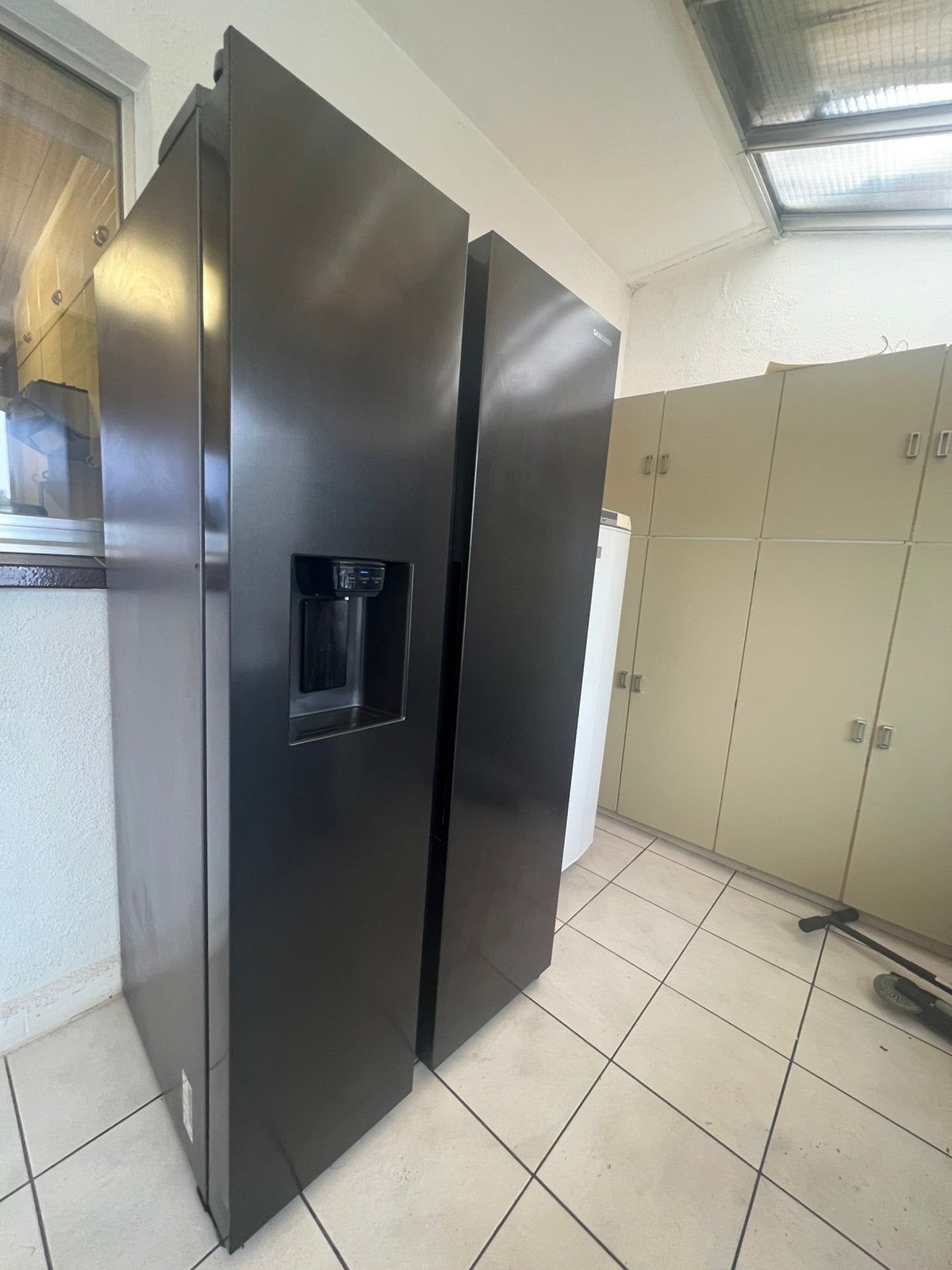 Amerikaanse koelkast Samsung met vriezer, Elektronische apparatuur, Ophalen, Gebruikt, 60 cm of meer, Met aparte vriezer