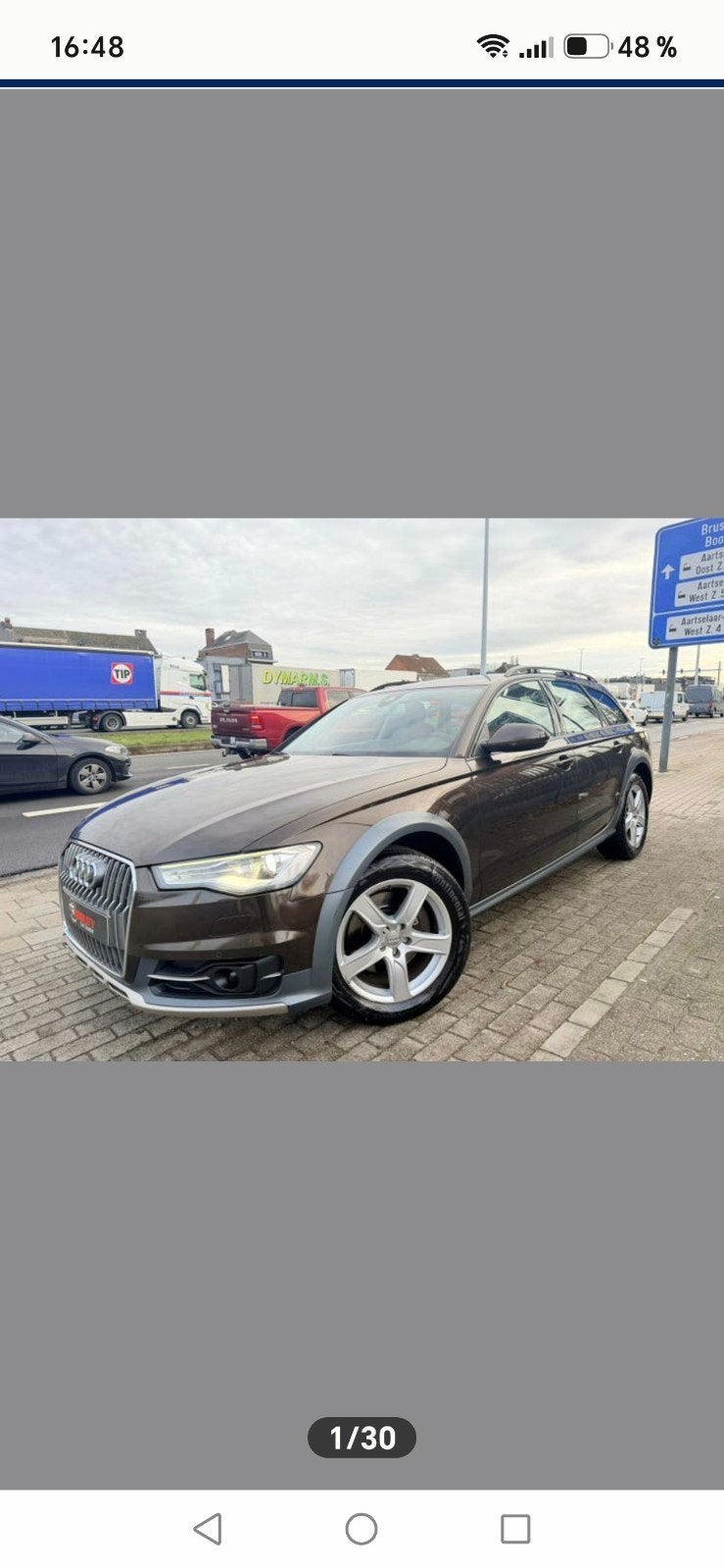 Audi A6 allroad 3L Euro6b, Auto's, Audi, Automaat, Bruin, ABS, Particulier