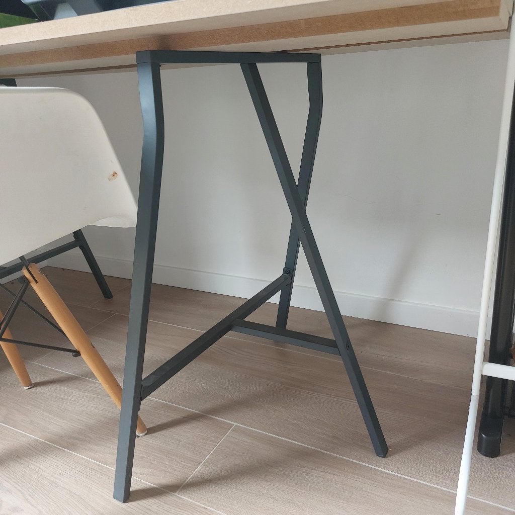 2 metalen schragen Ikea, Huis en Inrichting, Tafelpoot, Gebruikt, 50 tot 100 cm, Metaal