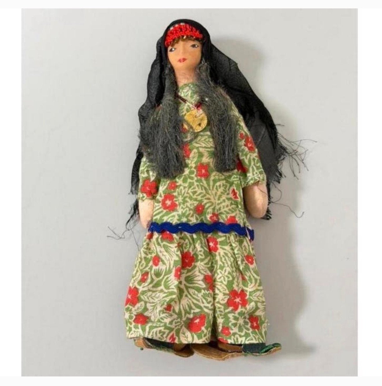 Poupée égyptienne en vêtements vintage faits à la main, 1960, Enlèvement ou Envoi, Comme neuf, Poupée