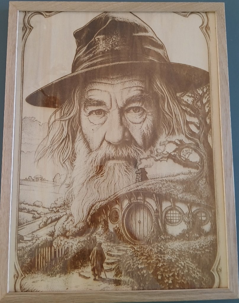 Pyrografie kunst, Antiquités & Art, Art | Dessins & Photographie, Enlèvement, Dessin, Autres techniques, Encadré