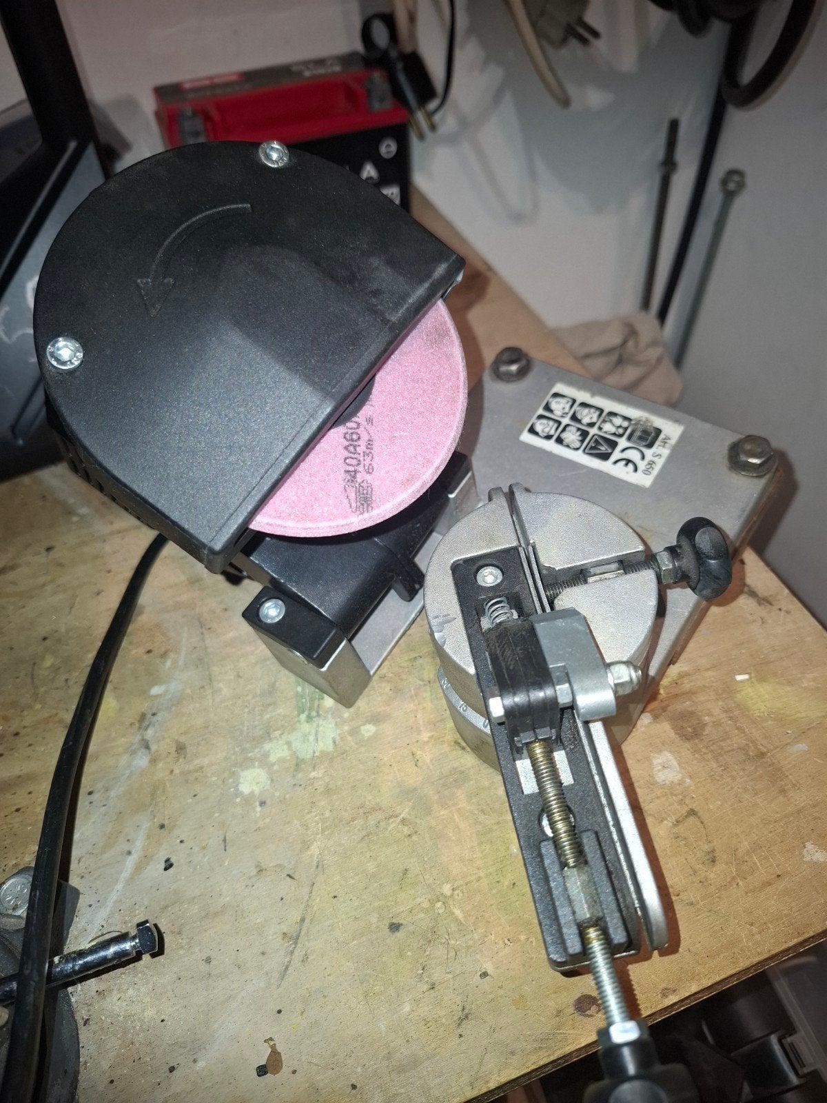 kettingzaag slijper S650, Ophalen