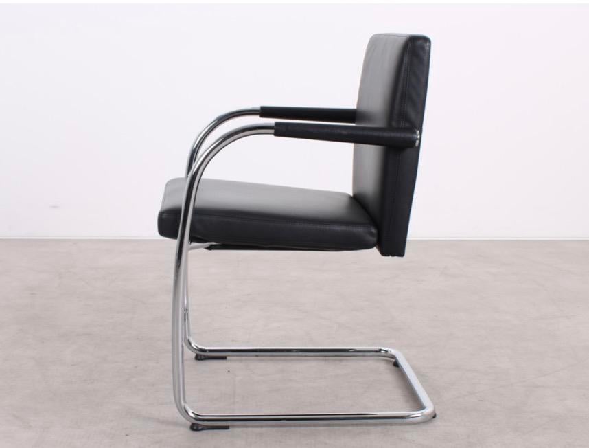 Vitrasoft stoelen, Ophalen, Zo goed als nieuw, Zwart, Leer
