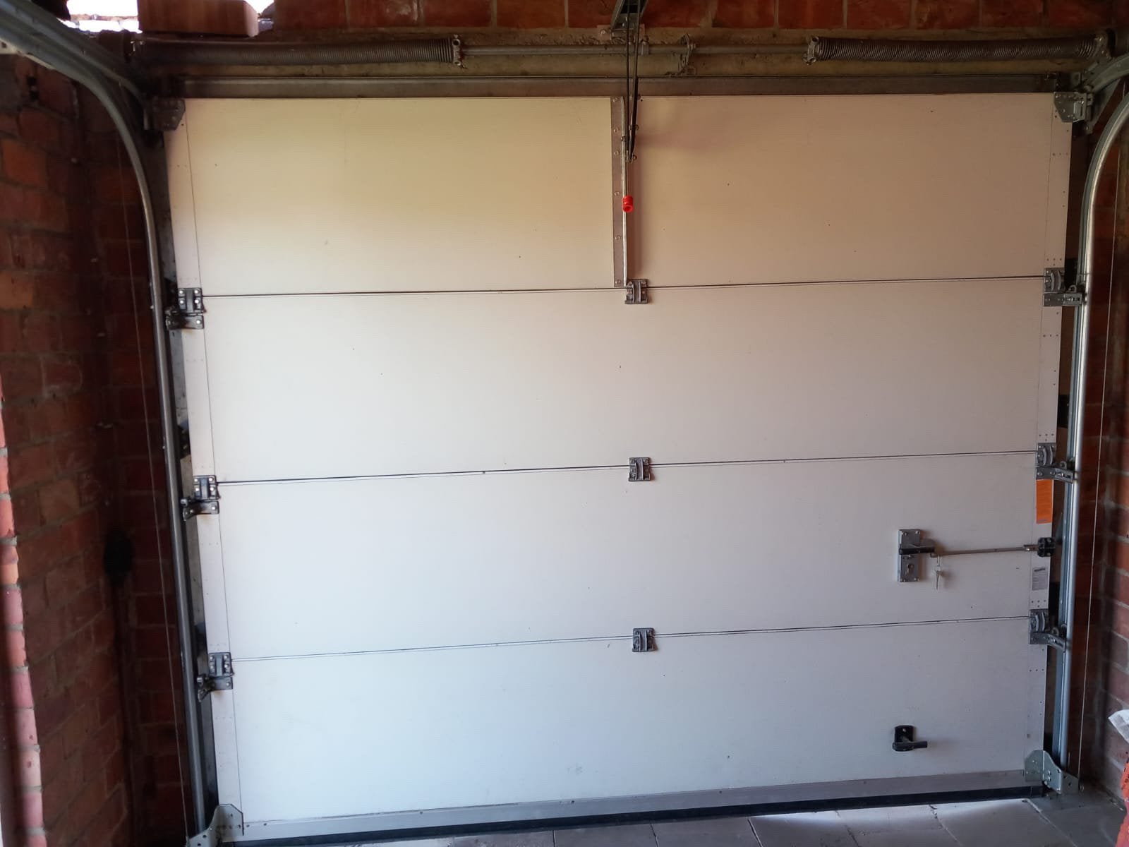 Sectianale poort met motor, Enlèvement, Comme neuf, Métal, Porte de garage
