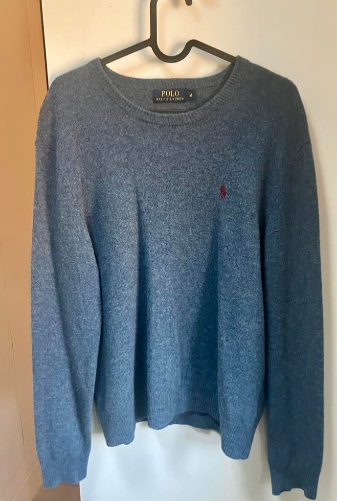 Pull Polo Ralph Lauren en laine d'agneau, Enlèvement ou Envoi, Comme neuf, Taille 48/50 (M), Bleu