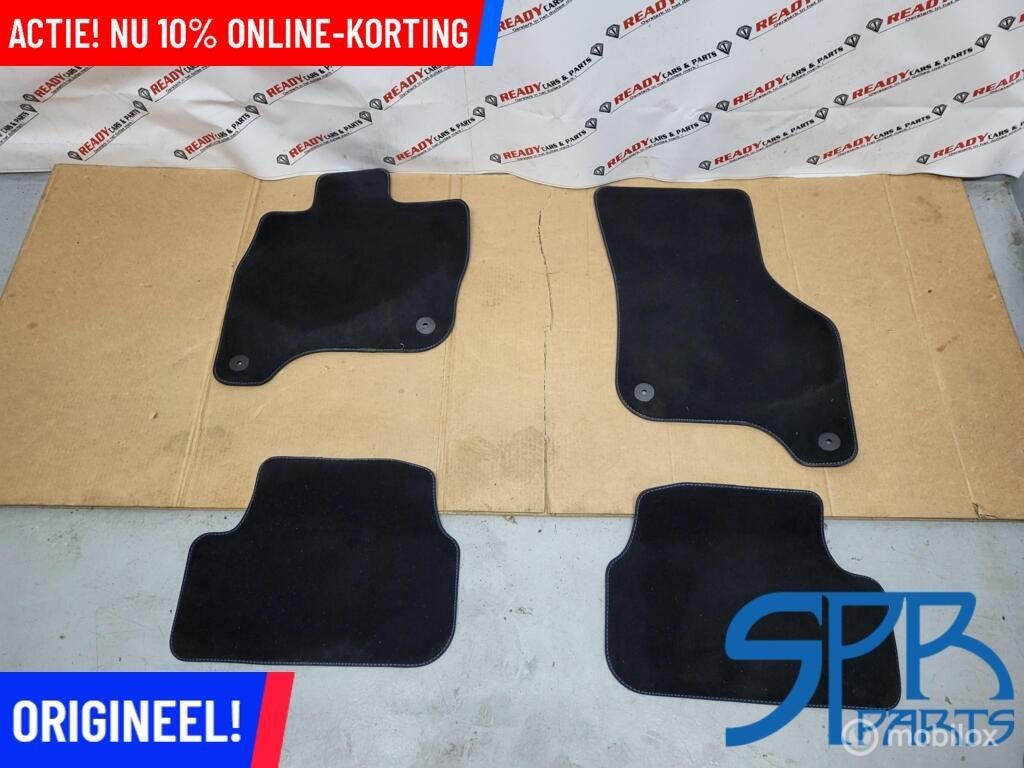 Matten set Blauw STIKSEL VW E-Golf 5GE863011 VLOERMATTEN SET, Gebruikt, Volkswagen, Ophalen of Verzenden, Volkswagen