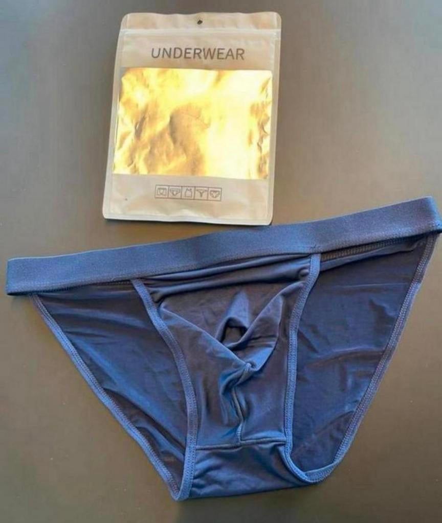 Slip Tanga en polyamide pour hommes, Envoi, Bleu, Slip