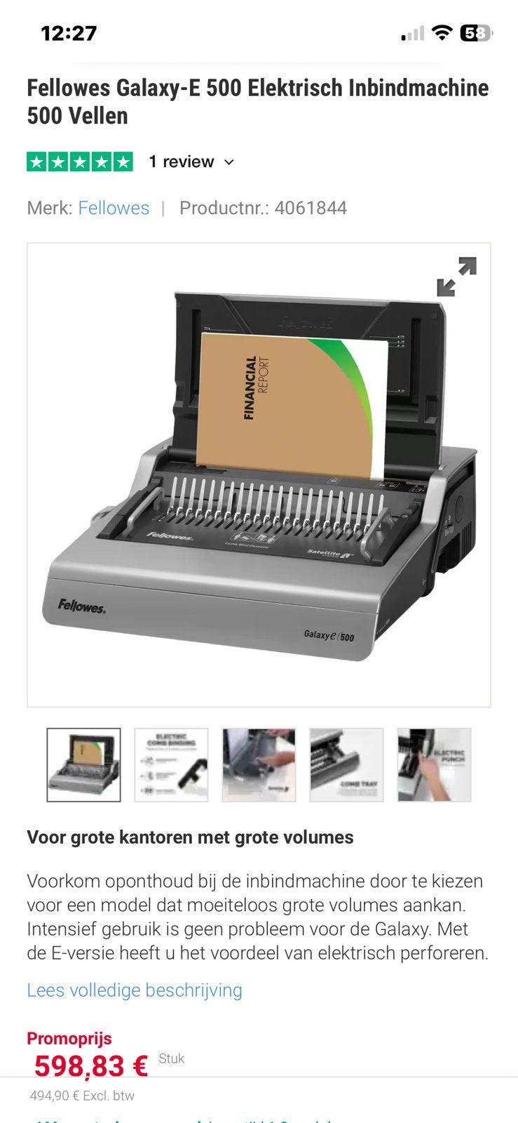Inbindmachine, Zakelijke goederen, Ophalen of Verzenden