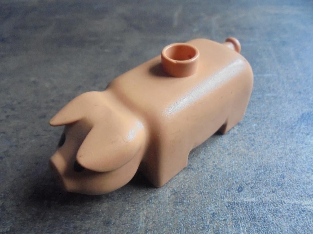 Lego Duplo Animal Pig Solid Black Eyes (zie foto's) 7, Enlèvement ou Envoi, Utilisé, Briques en vrac, Duplo