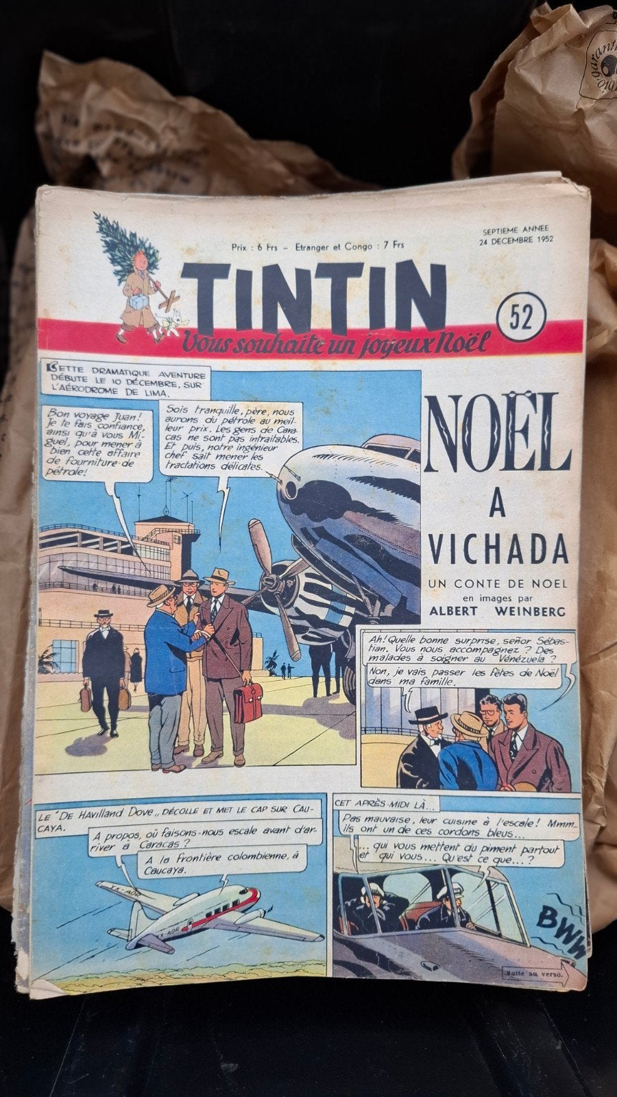 Journal Tintin 1952 de 15 à 52, manque 17 et 36, Collections
