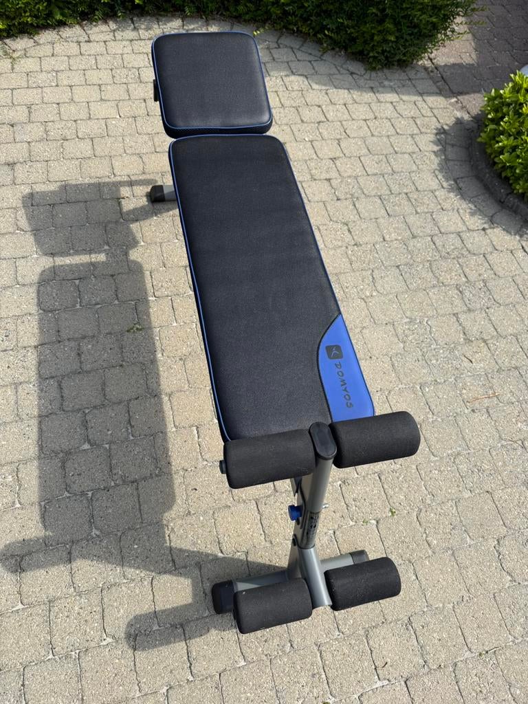 Complete Home Gym Set: Fitnessbank + Barbell & Dumbbells, Sport en Fitness, Fitnessmaterialen, Ophalen, Zo goed als nieuw, Fitnessbank