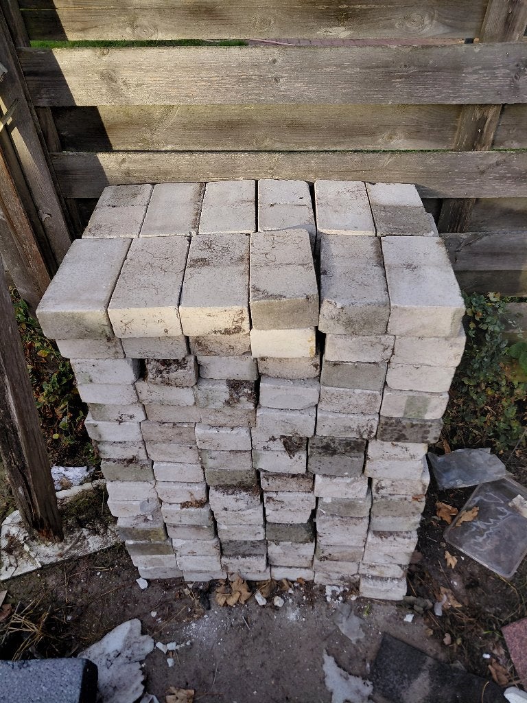 Gekuiste stenen, Doe-het-zelf en Bouw, Metselstenen, Ophalen, Gebruikt, Bakstenen